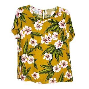 ❤️ 🆕 VAN HEUSEN Floral Top Size L